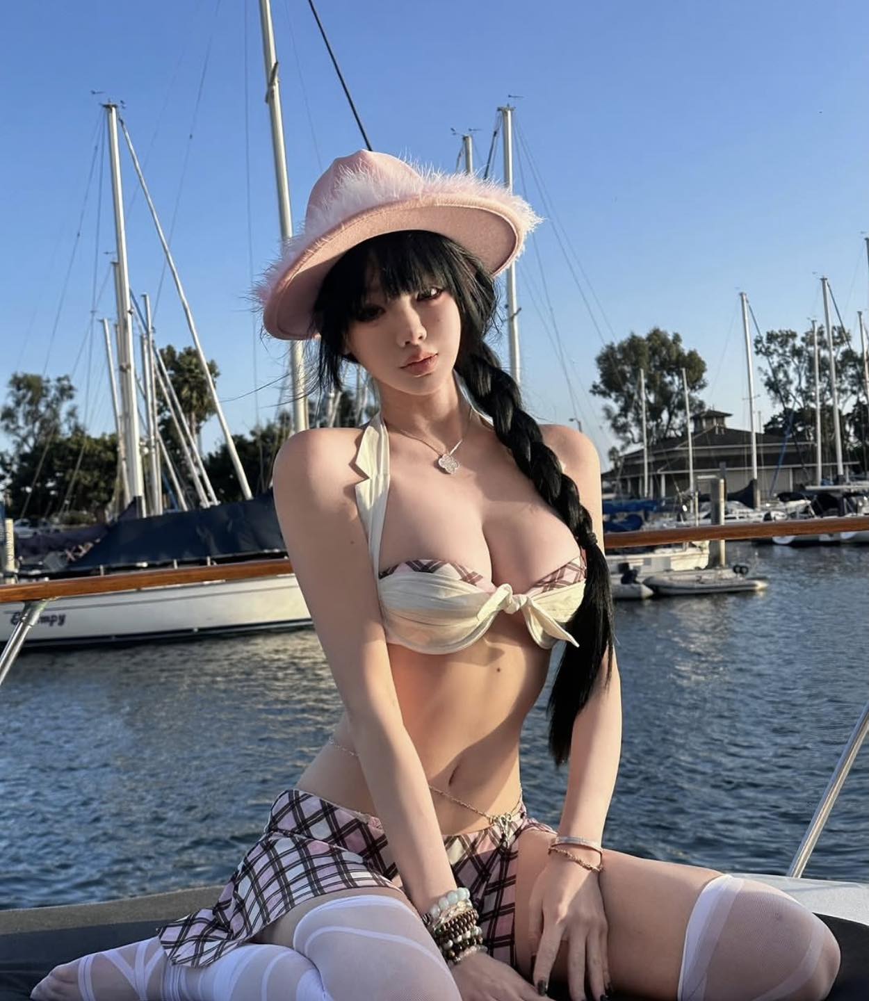Demo photo of bikini on yacht.